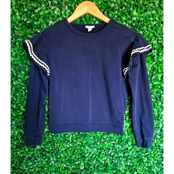 J.Crew Girls Ricrac Sweatshirt - Picture 1 of 5